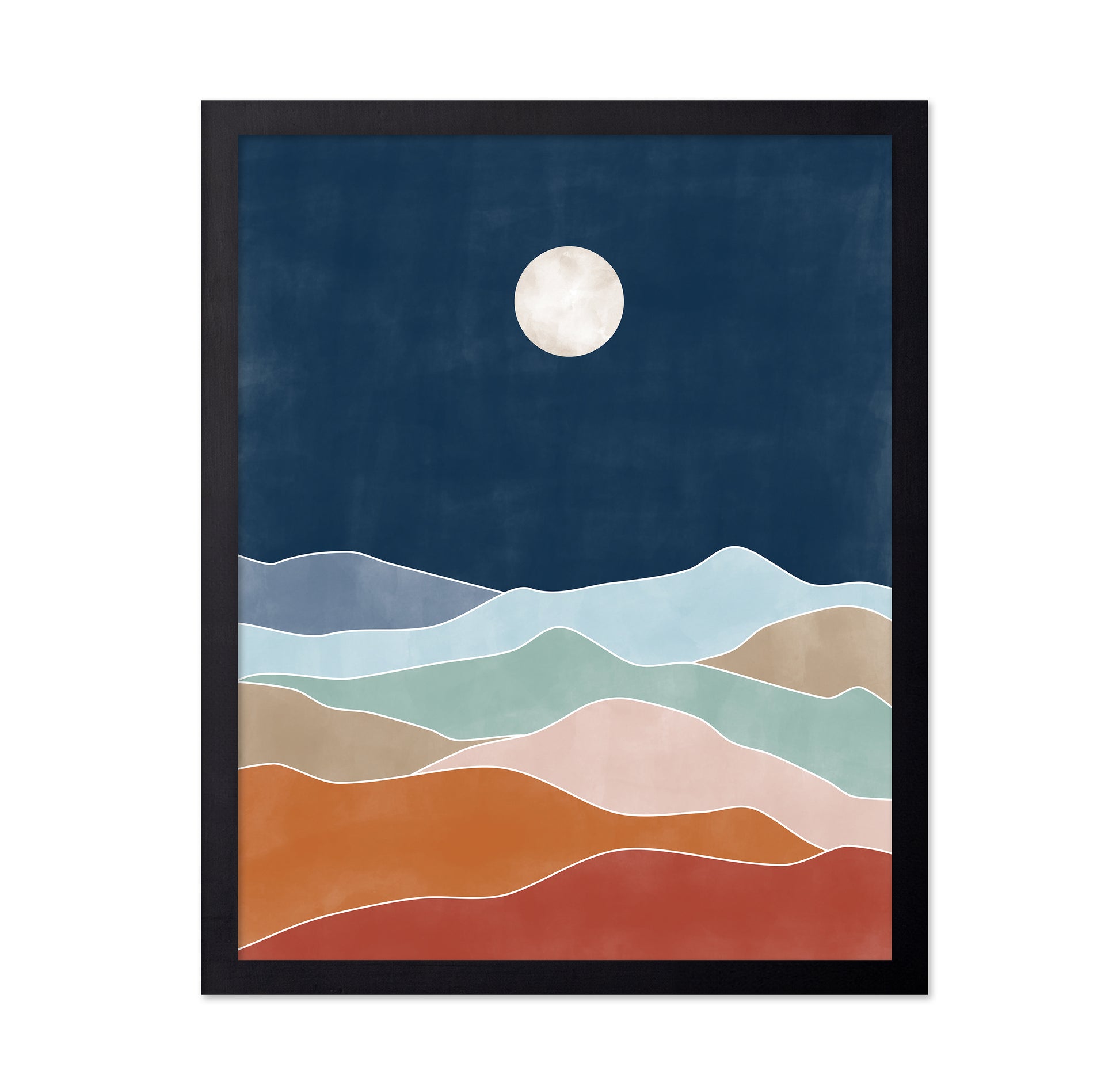 Moonlit Hill Scape