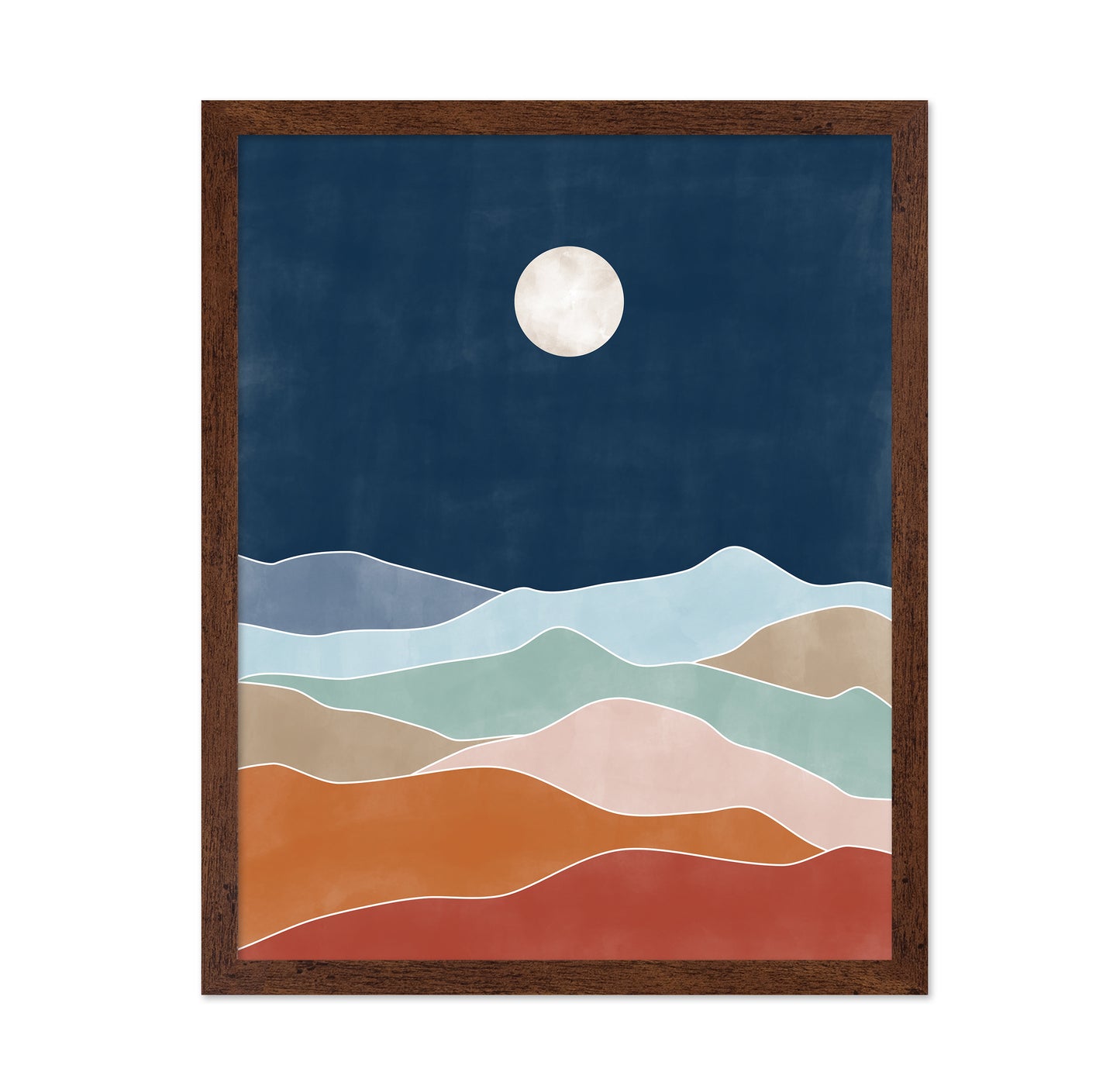 Moonlit Hill Scape