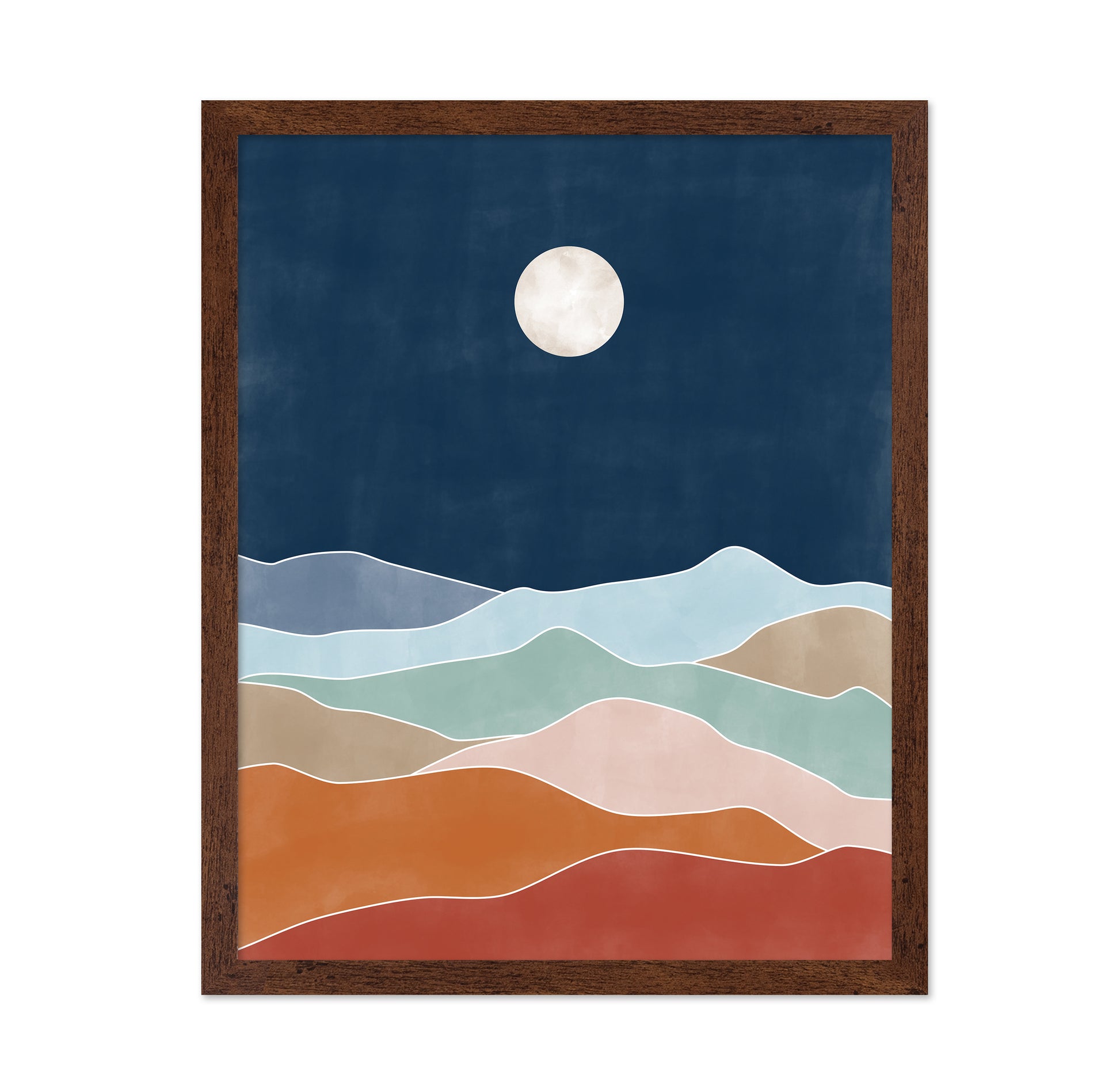 Moonlit Hill Scape