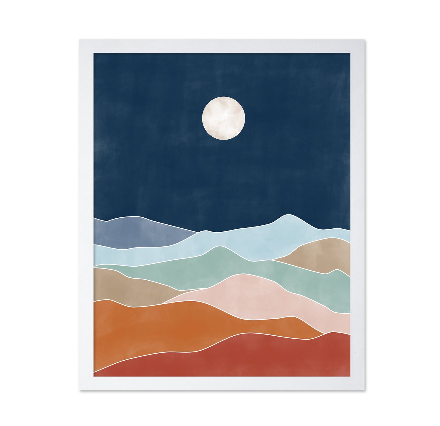 Moonlit Hill Scape