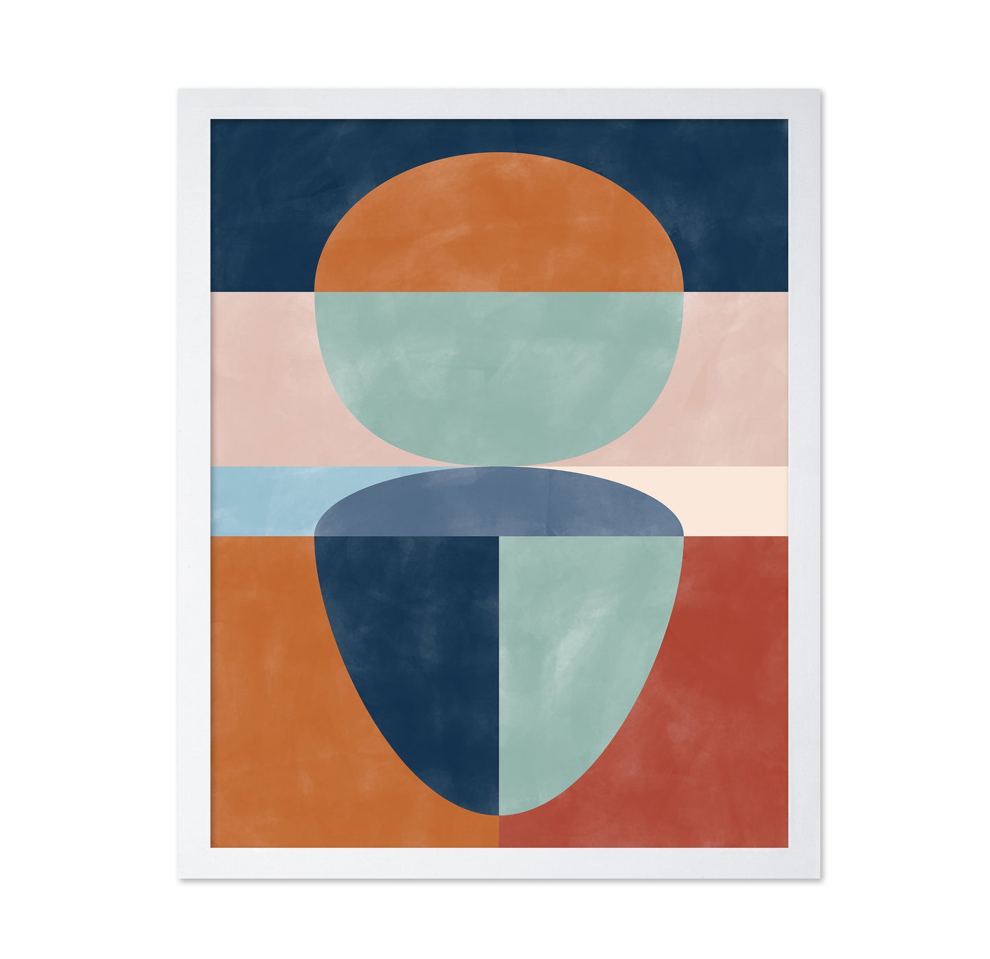 Geometric Shapes In Muted Earth Tones