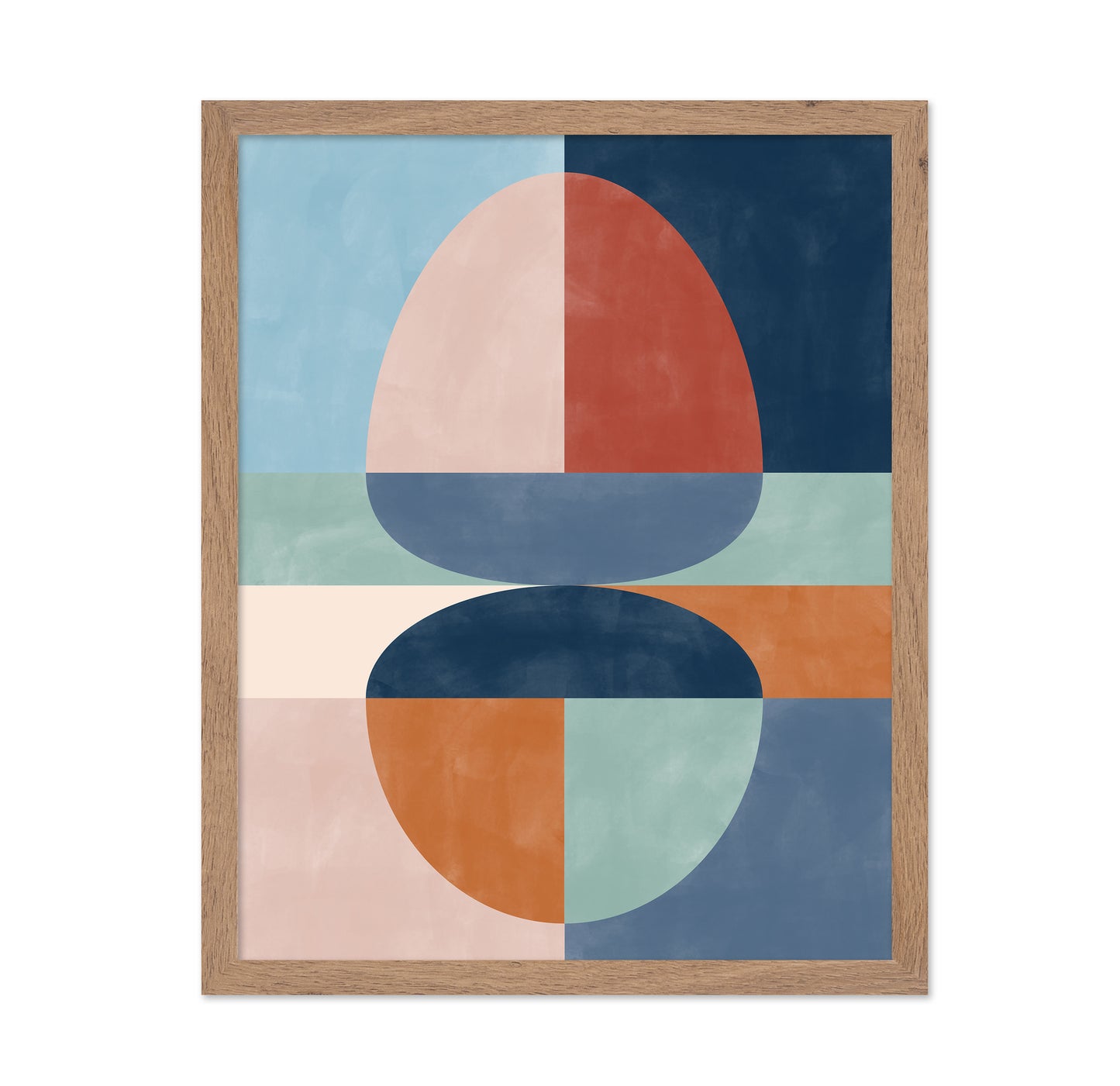 Overlapping Semi-Circles In Earthy Tones
