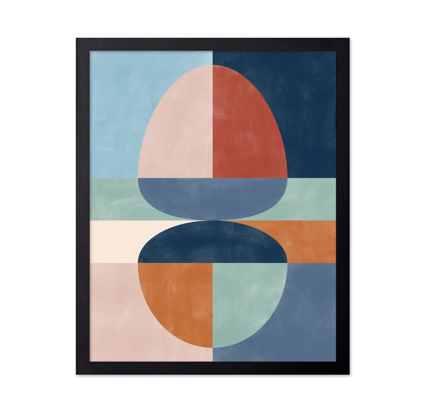 Overlapping Semi-Circles In Earthy Tones
