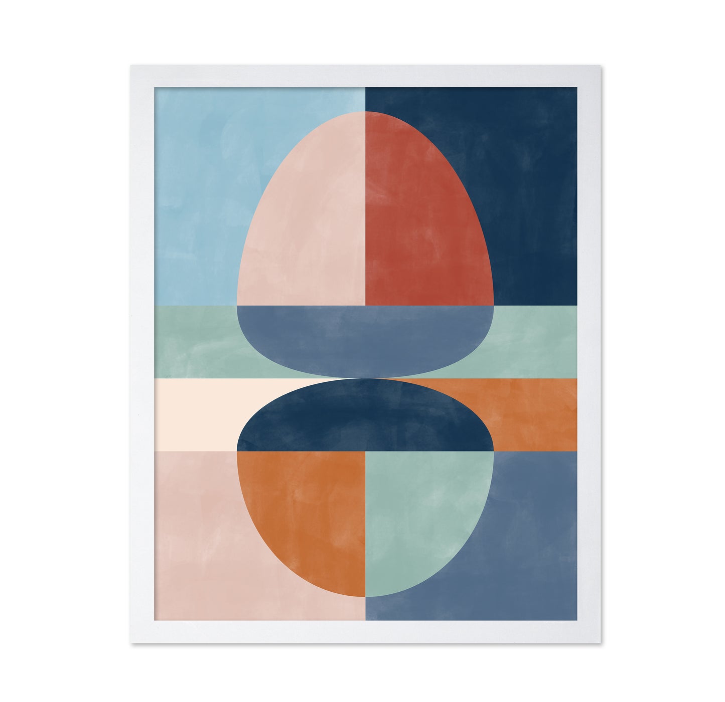 Overlapping Semi-Circles In Earthy Tones