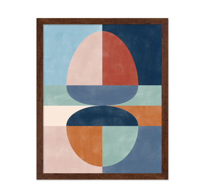 Overlapping Semi-Circles In Earthy Tones
