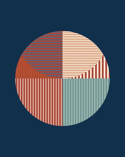 Abstract Geometric Art With A Circular