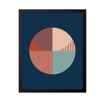 Abstract Geometric Art With A Circular