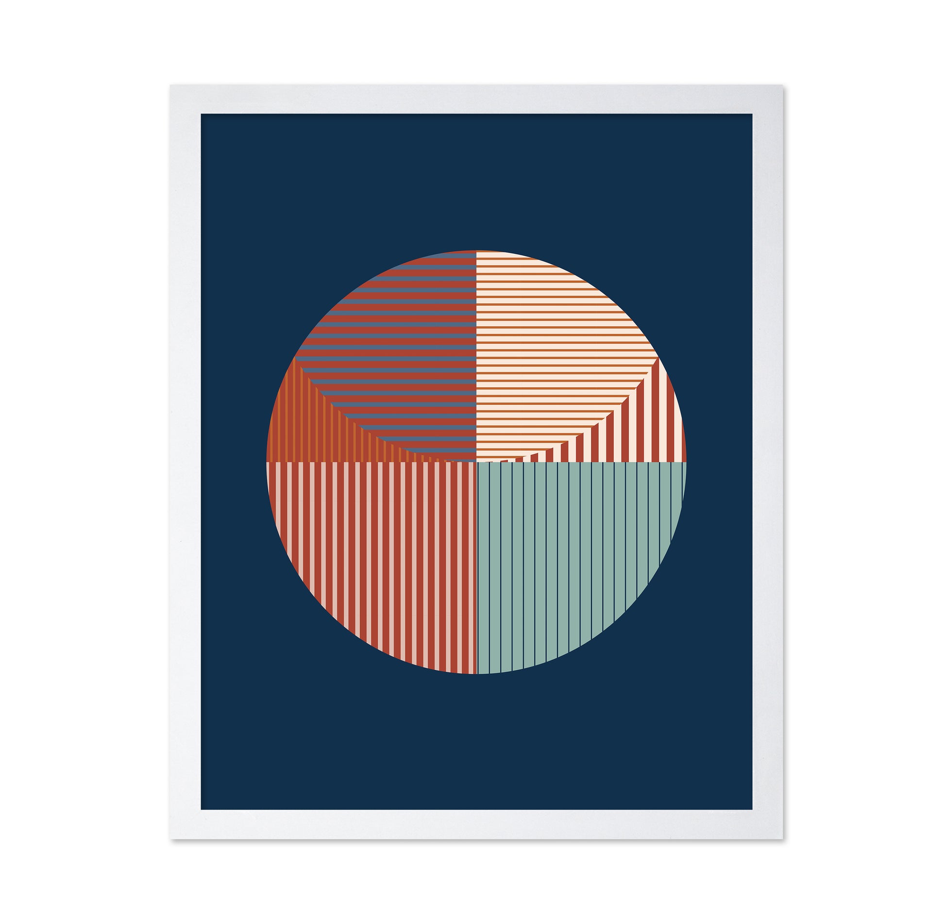 Abstract Geometric Art With A Circular