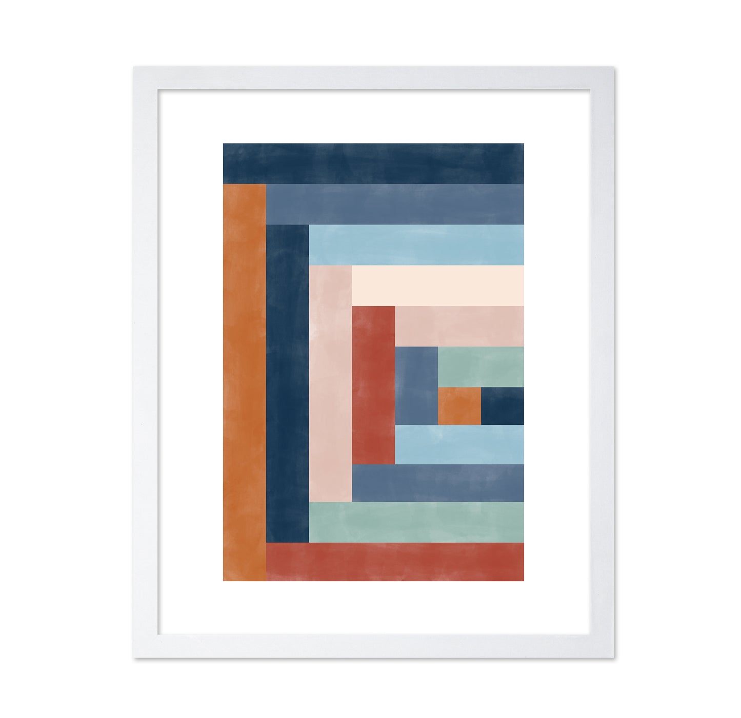 Geometric Maze Of Colorful Rectangles