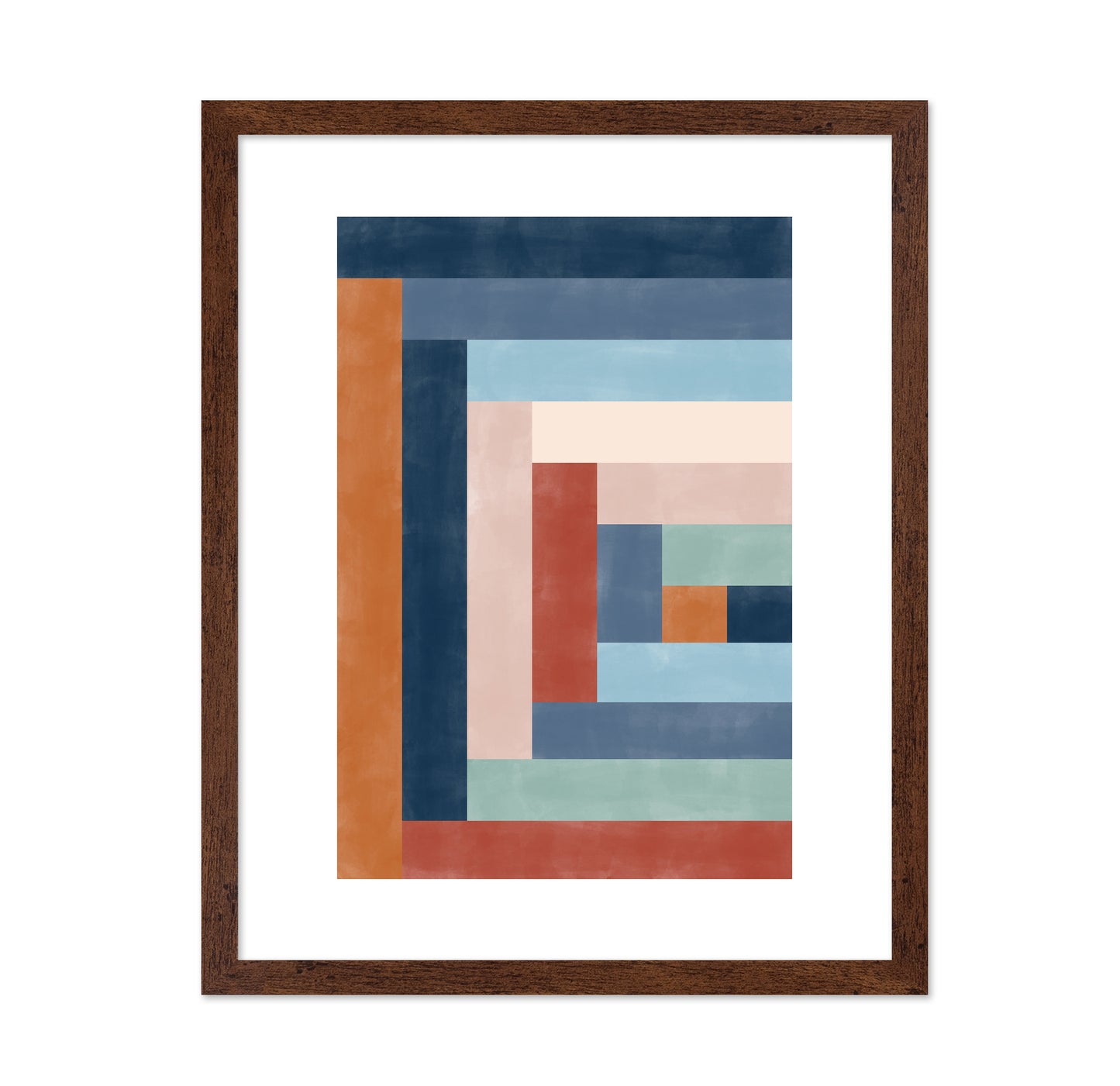 Geometric Maze Of Colorful Rectangles
