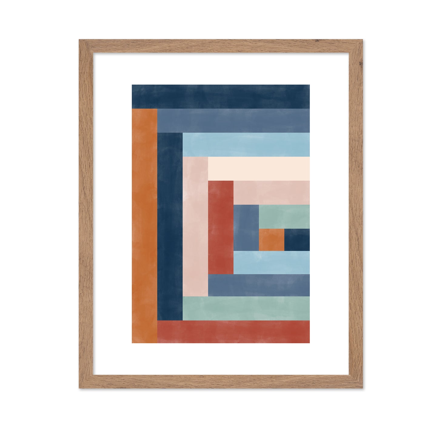Geometric Maze Of Colorful Rectangles