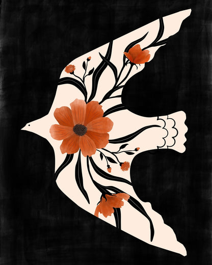Floral Dove No1