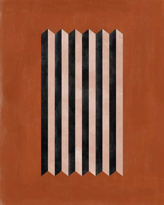 Geometric Terracotta Abstract
