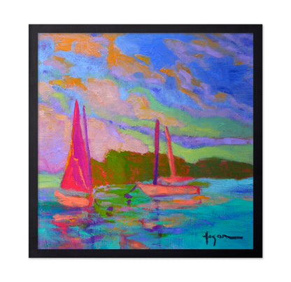 Sailboats At Dusk