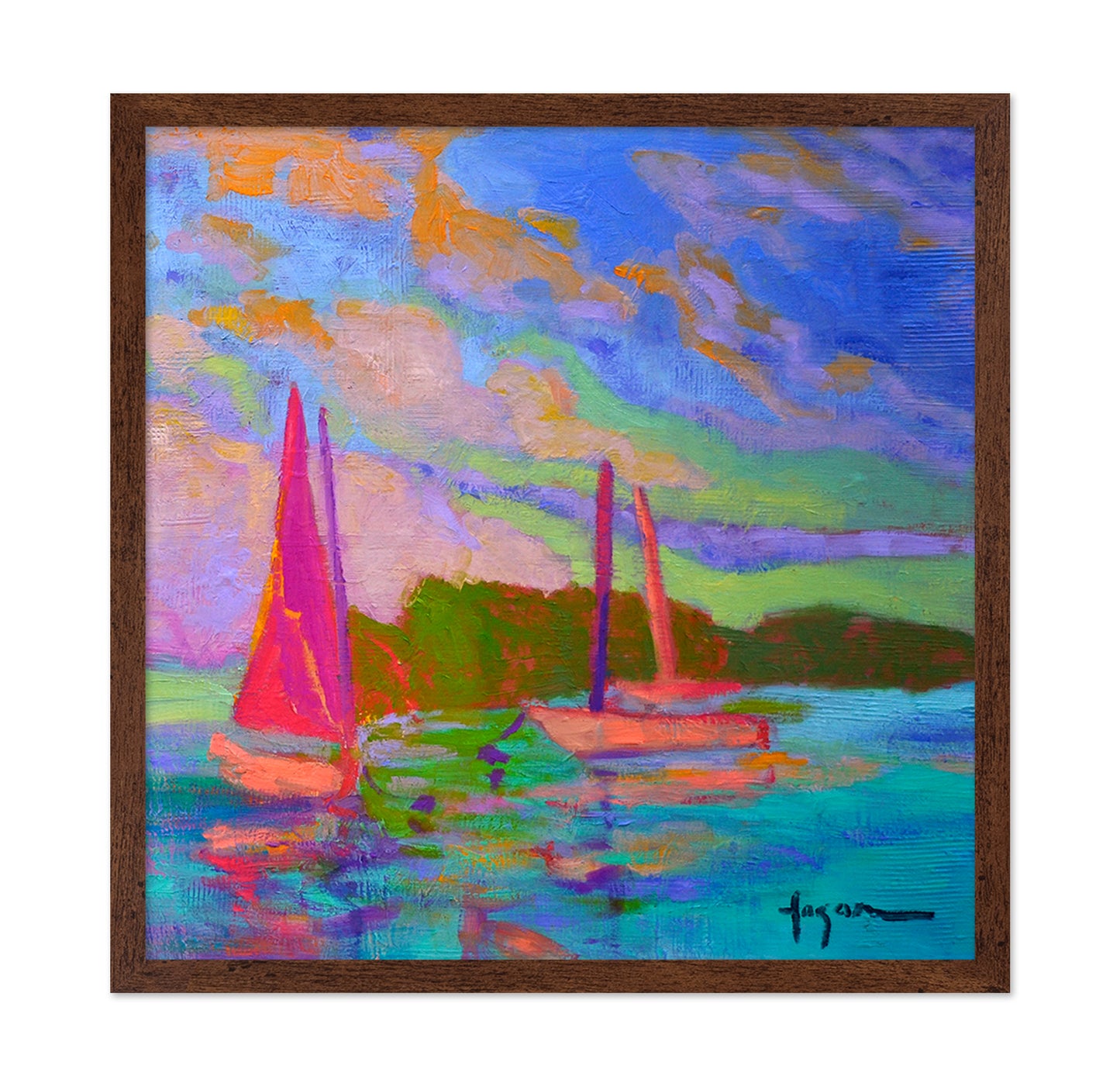Sailboats At Dusk