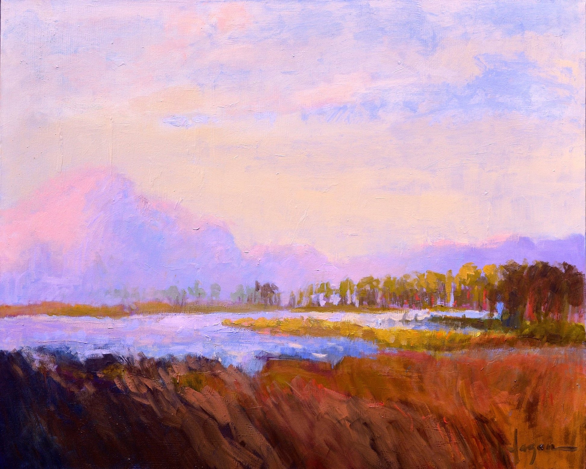 Serene Pastel Landscape