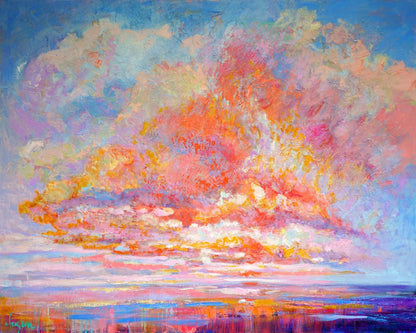 Vibrant Abstract Sunset Horizon