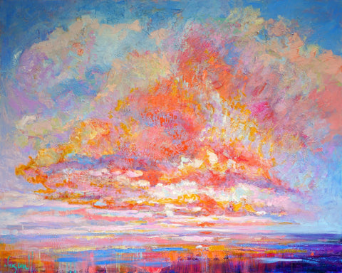 Vibrant Abstract Sunset Horizon