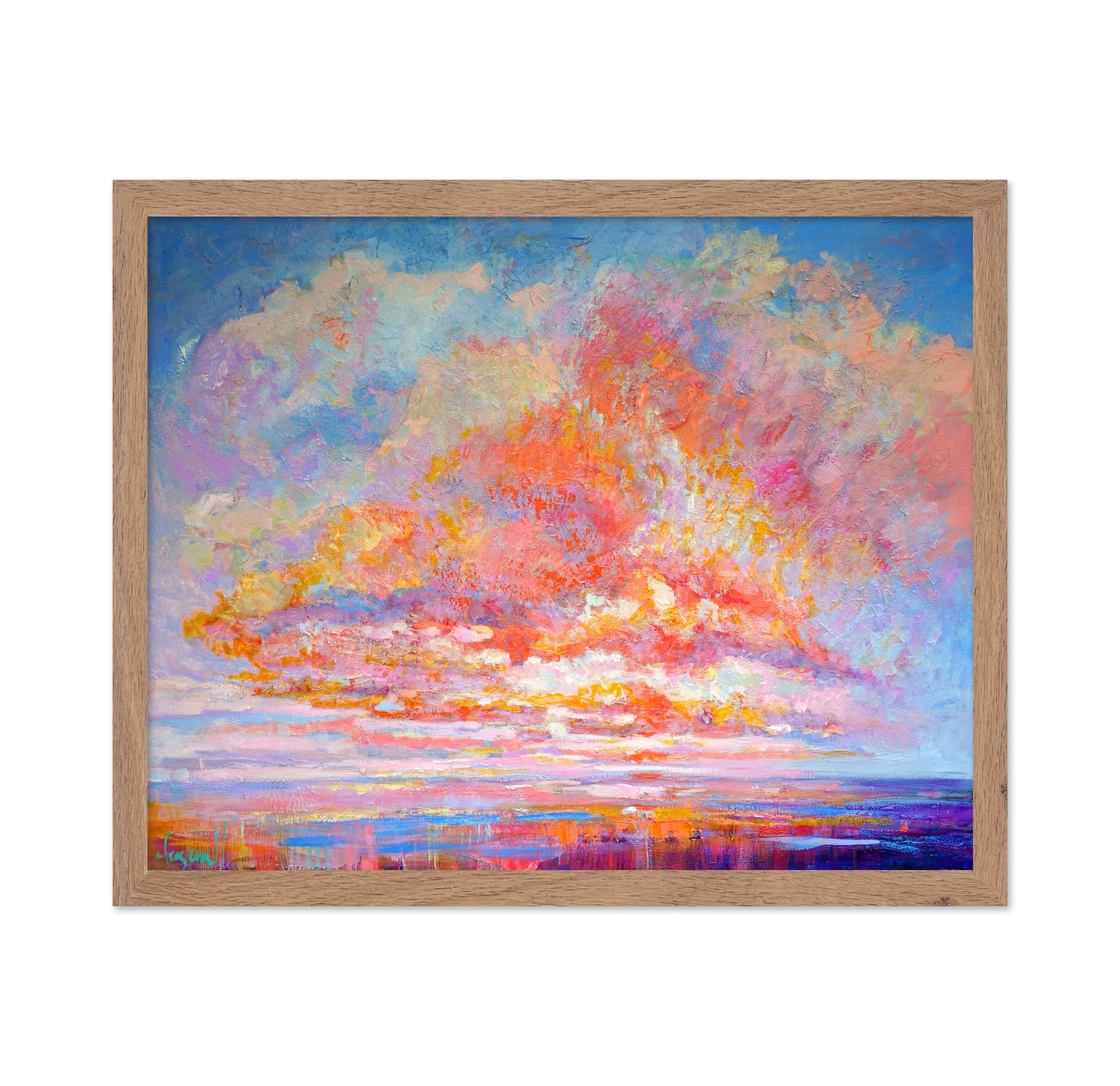 Vibrant Abstract Sunset Horizon