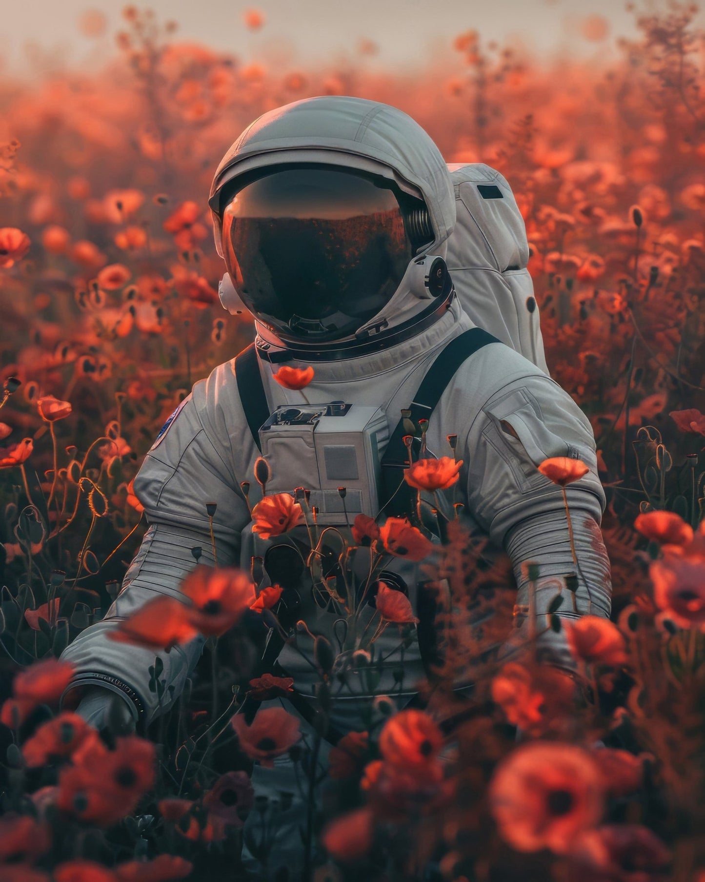 Astronaut In A Poppy Feild