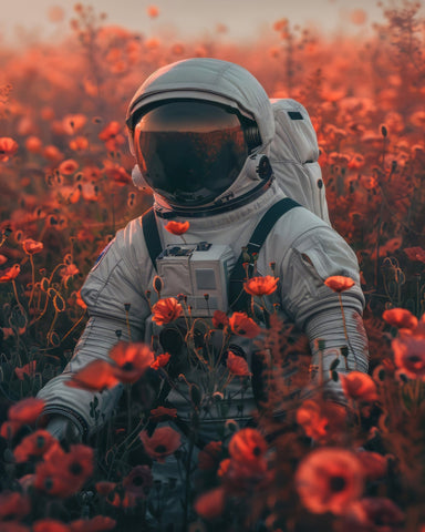 Astronaut In A Poppy Feild