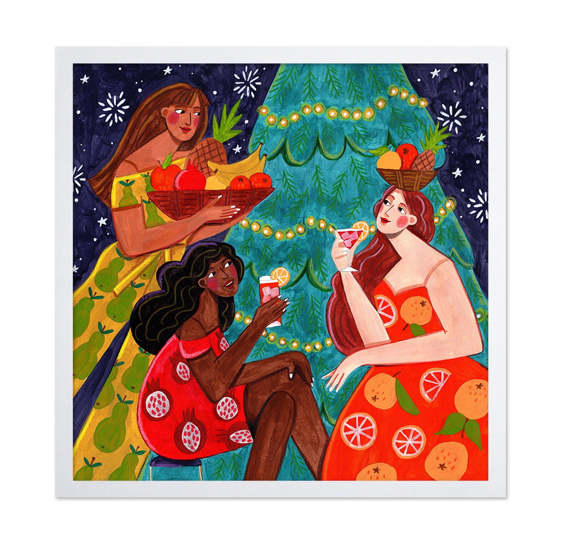 Festive Christmas Fruit Women