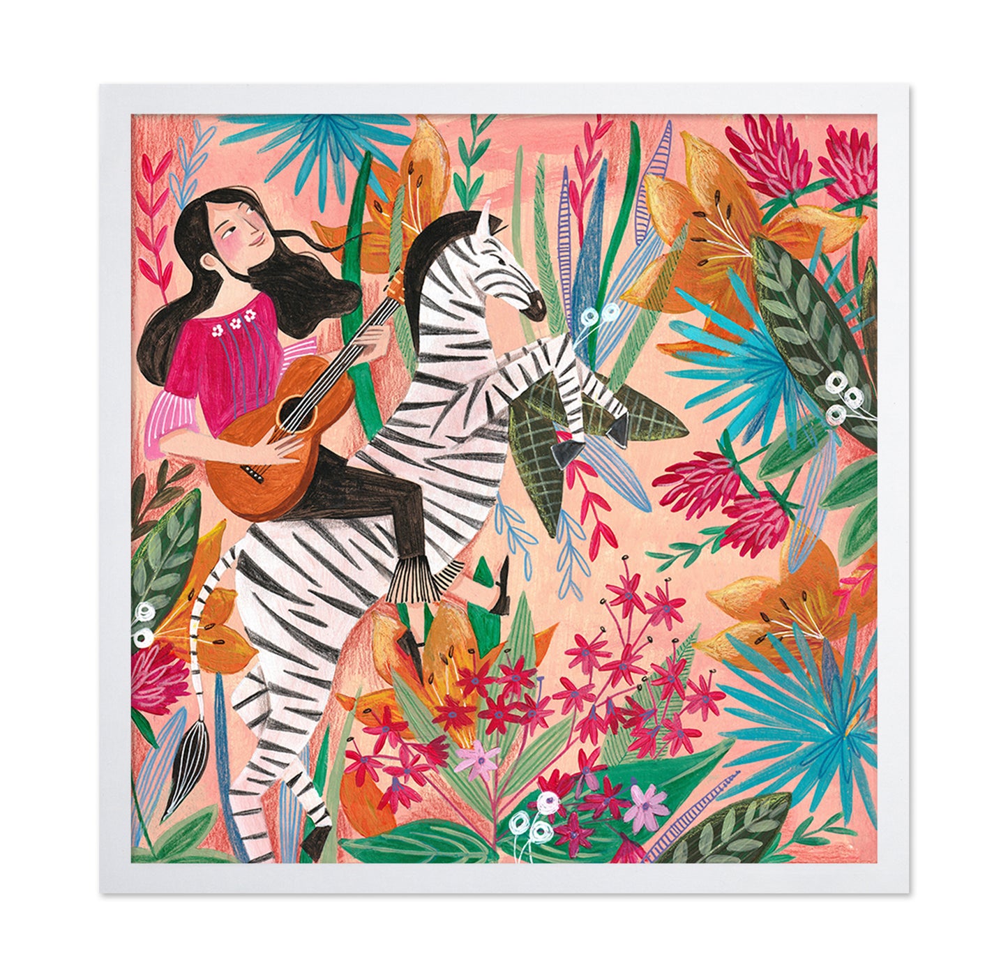 Zebra In The Jungle