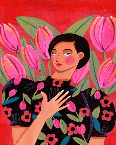 Abstract Modern Woman Portrait