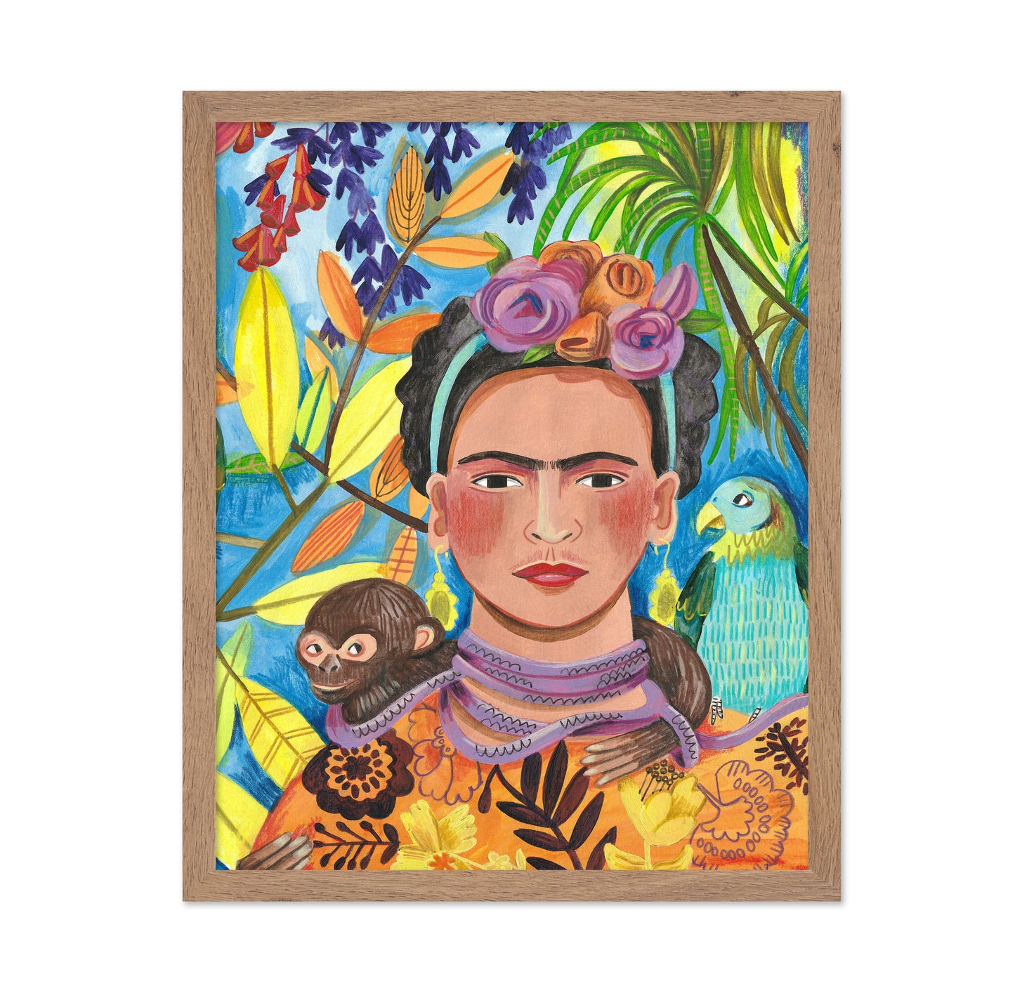 Frida And Her Parrots