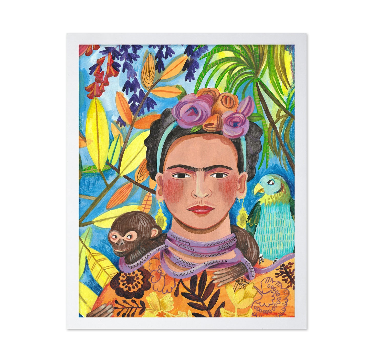 Frida And Her Parrots