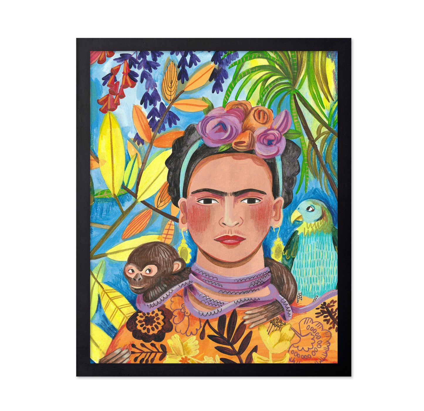 Frida And Her Parrots