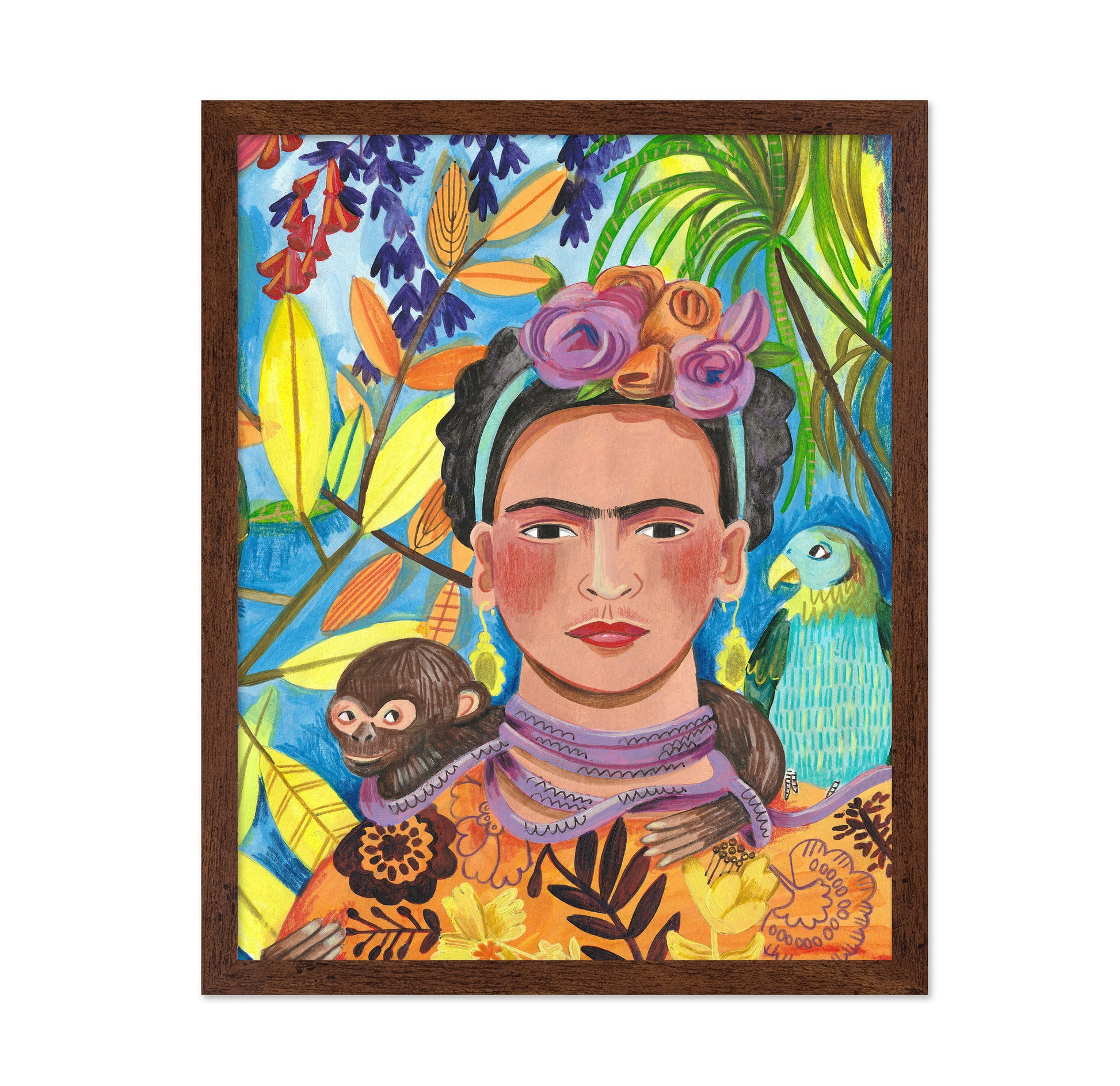 Frida And Her Parrots