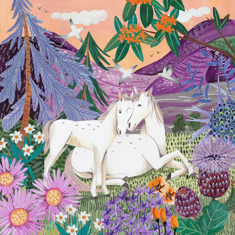 Horses In The Mountains