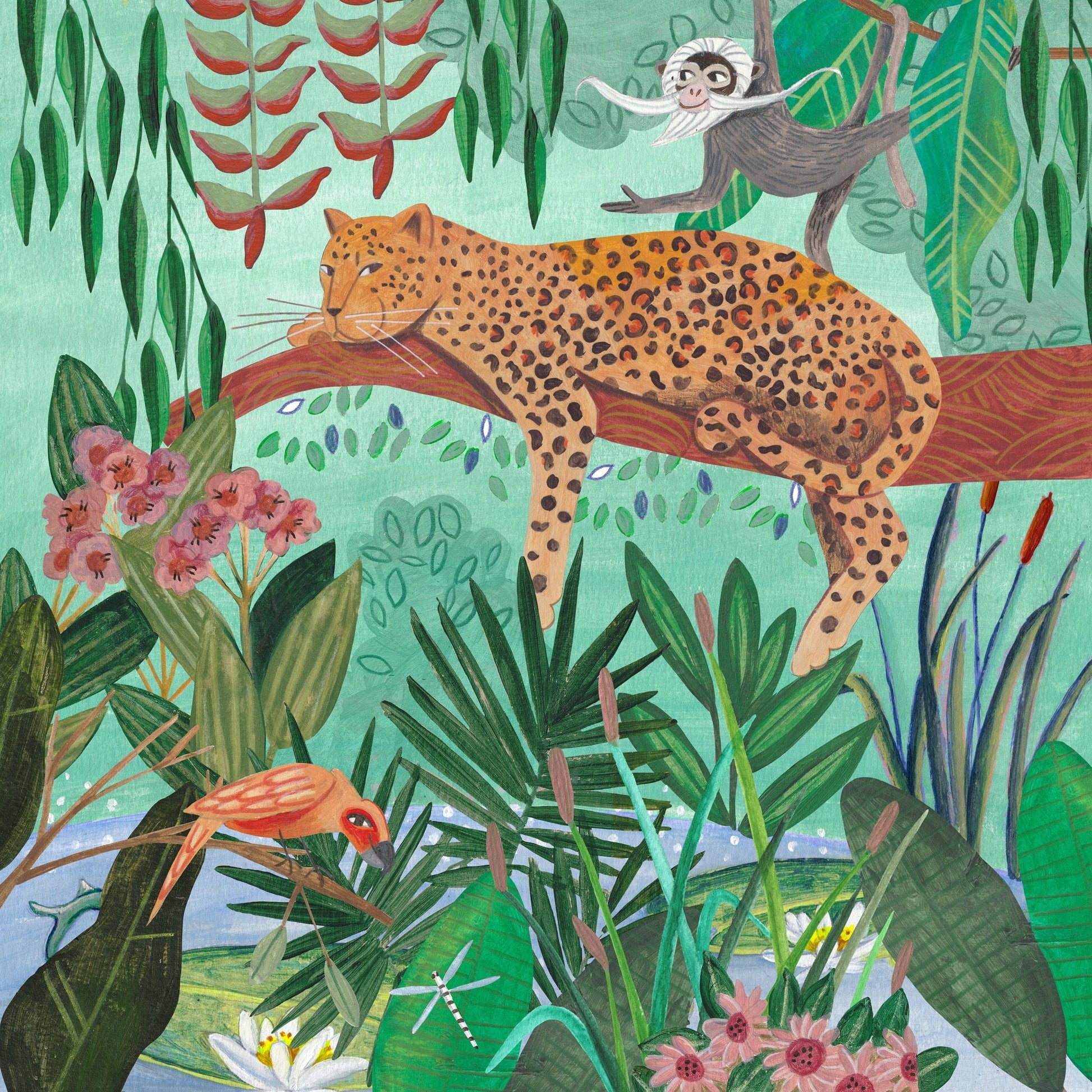 Leopard In The Jungle