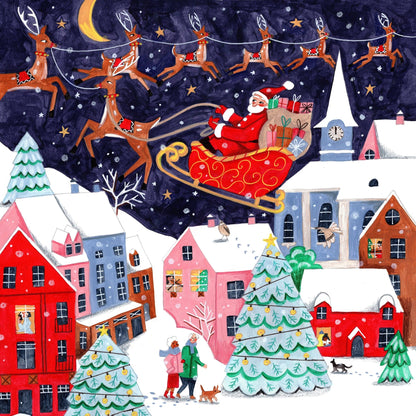 Santa And His Reindeers Christmas