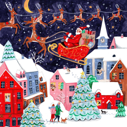 Santa And His Reindeers Christmas
