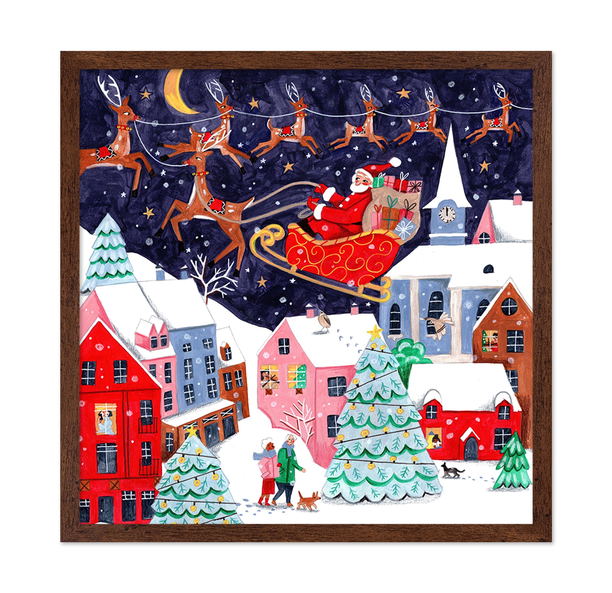 Santa And His Reindeers Christmas