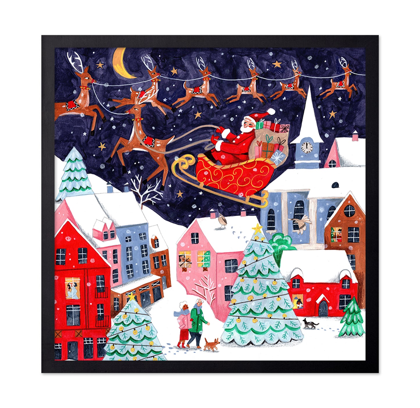 Santa And His Reindeers Christmas