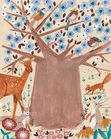 A Colorful Forest Scene