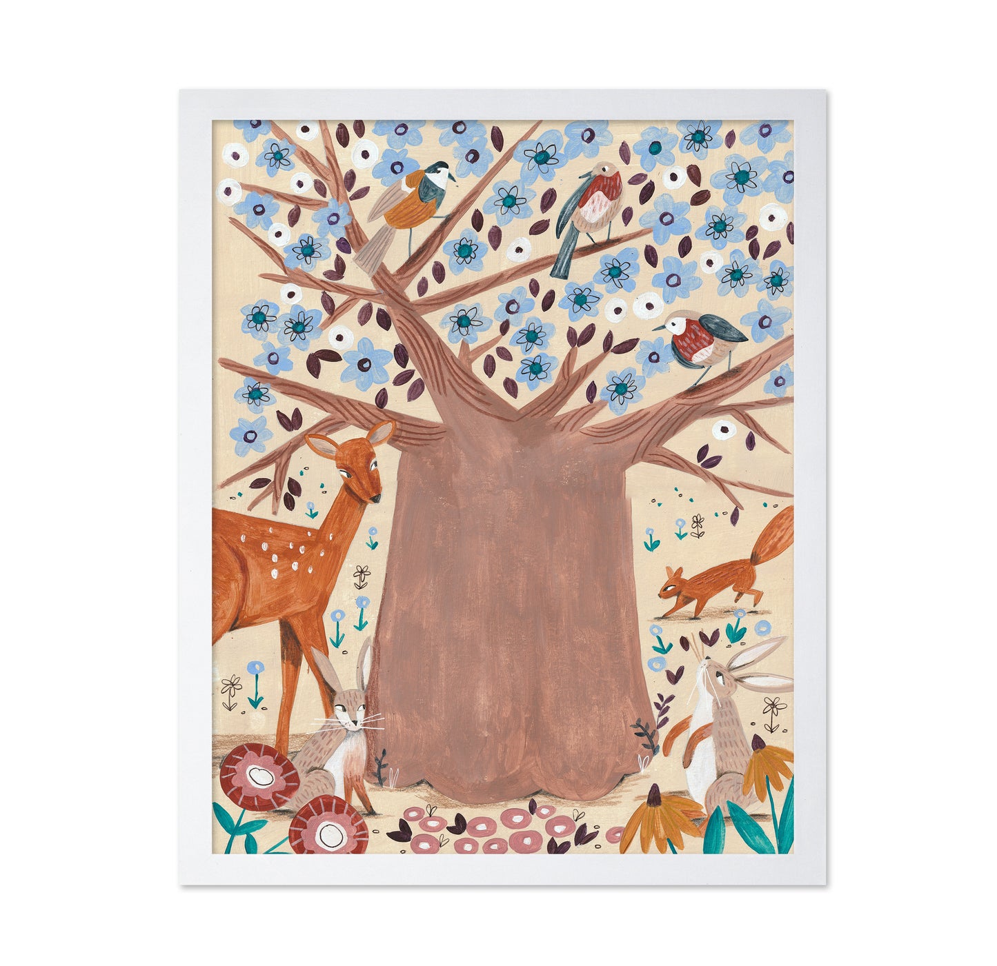 A Colorful Forest Scene