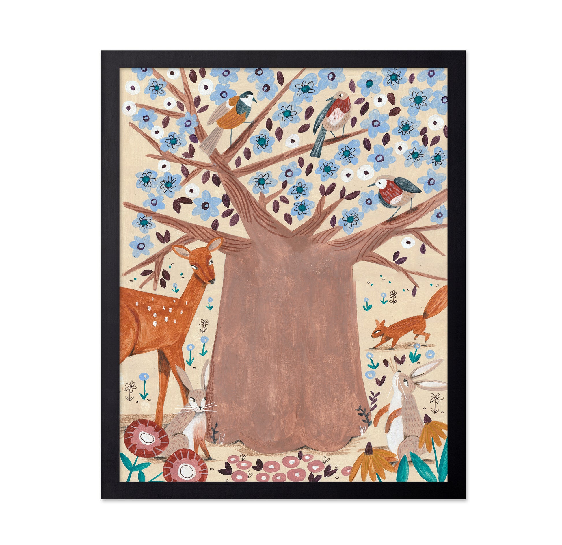 A Colorful Forest Scene