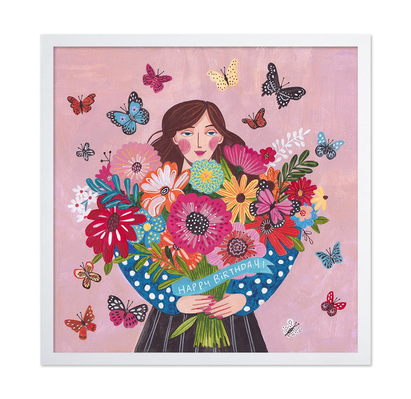 Woman With Flower Bouquet