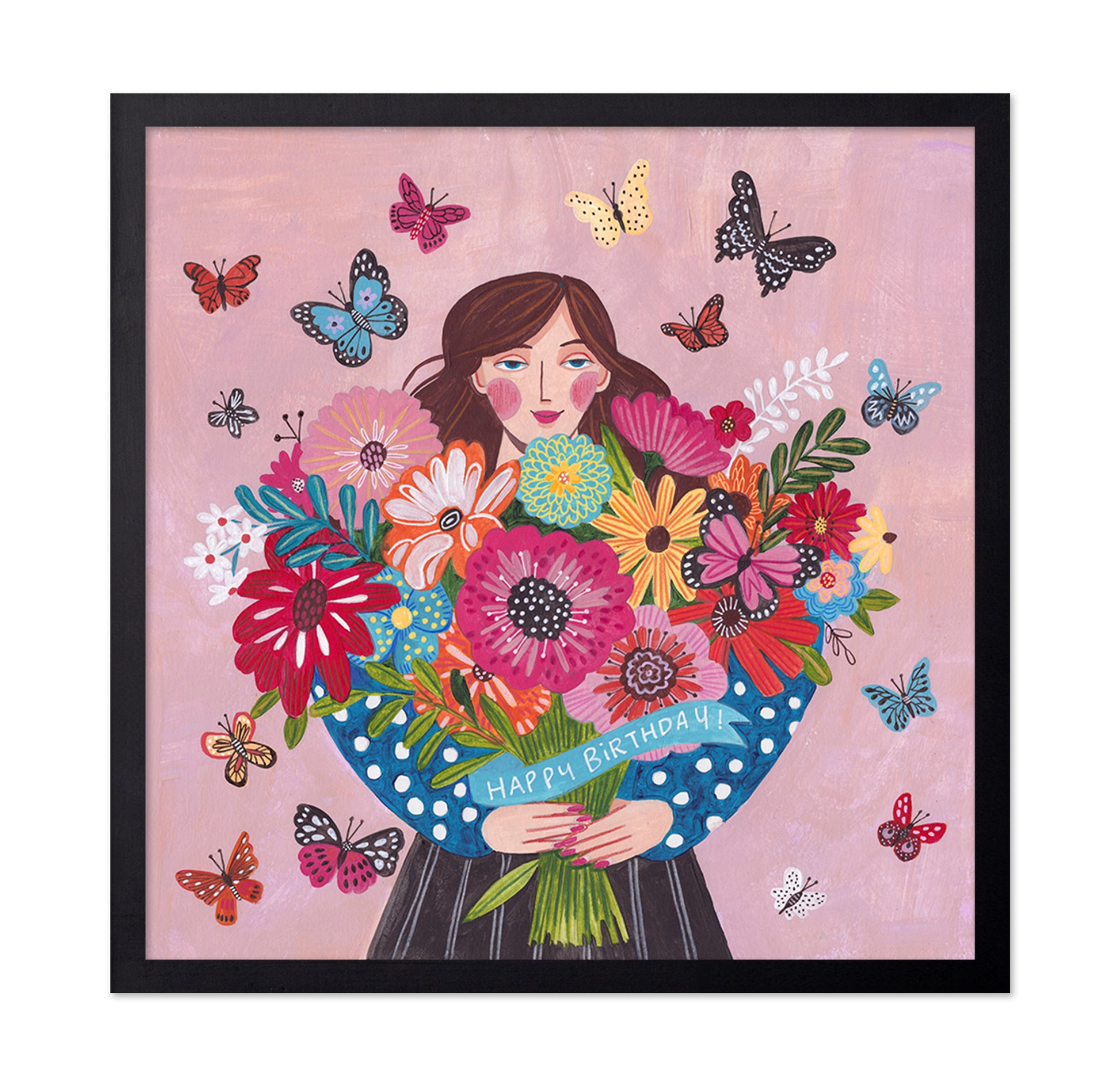 Woman With Flower Bouquet