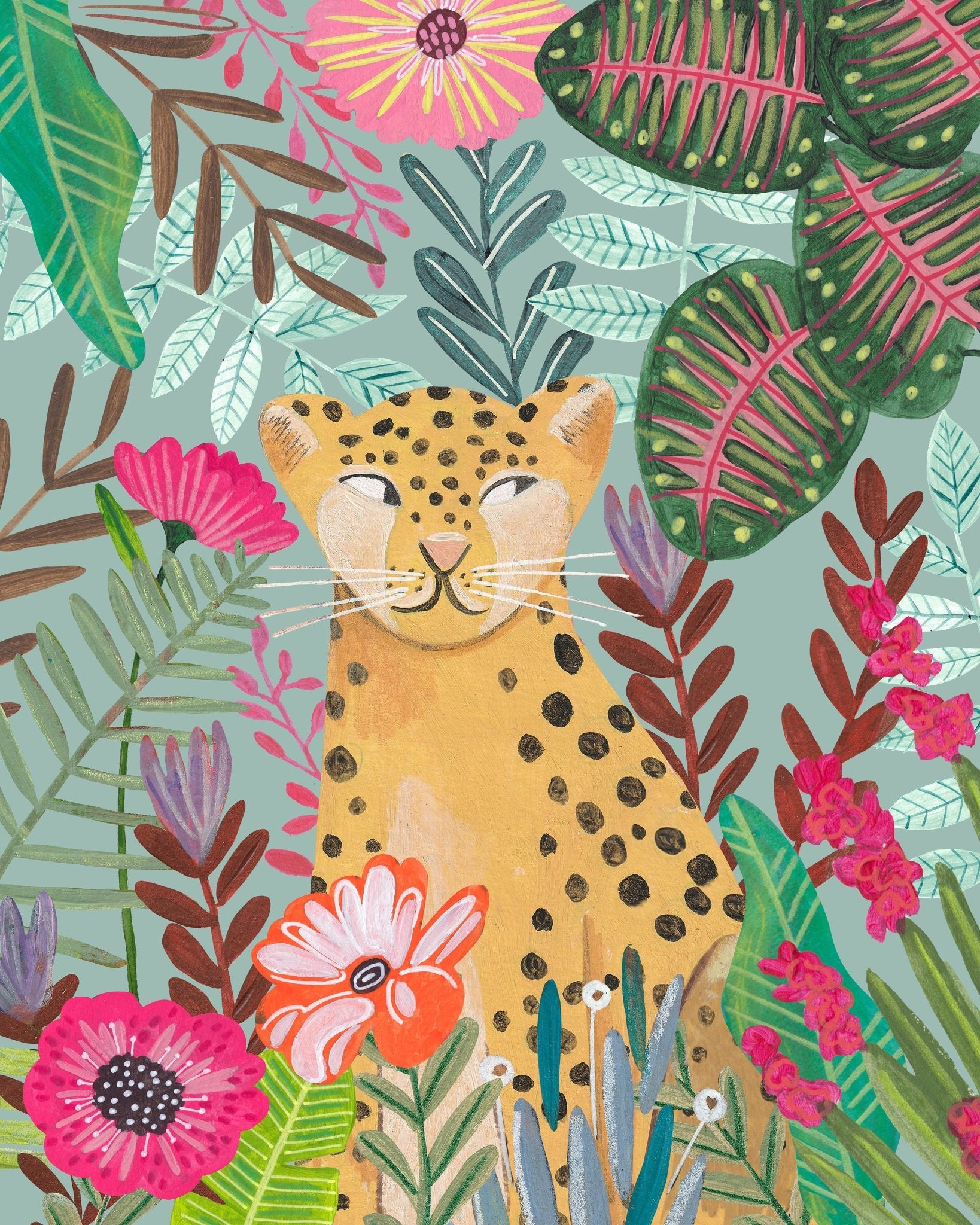 Leopard in Tropical Paradise