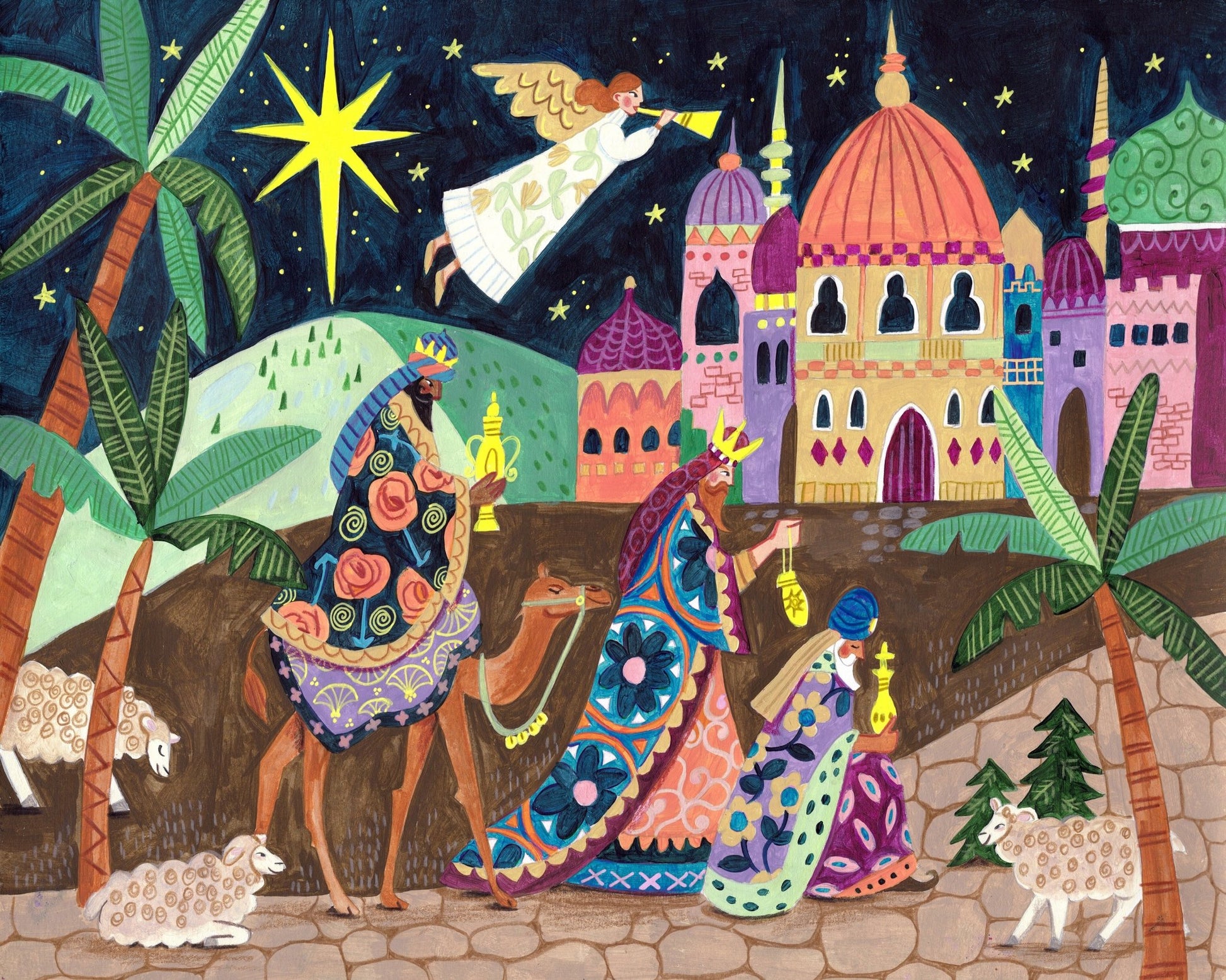 Three Wise Men And An Angel Christmas