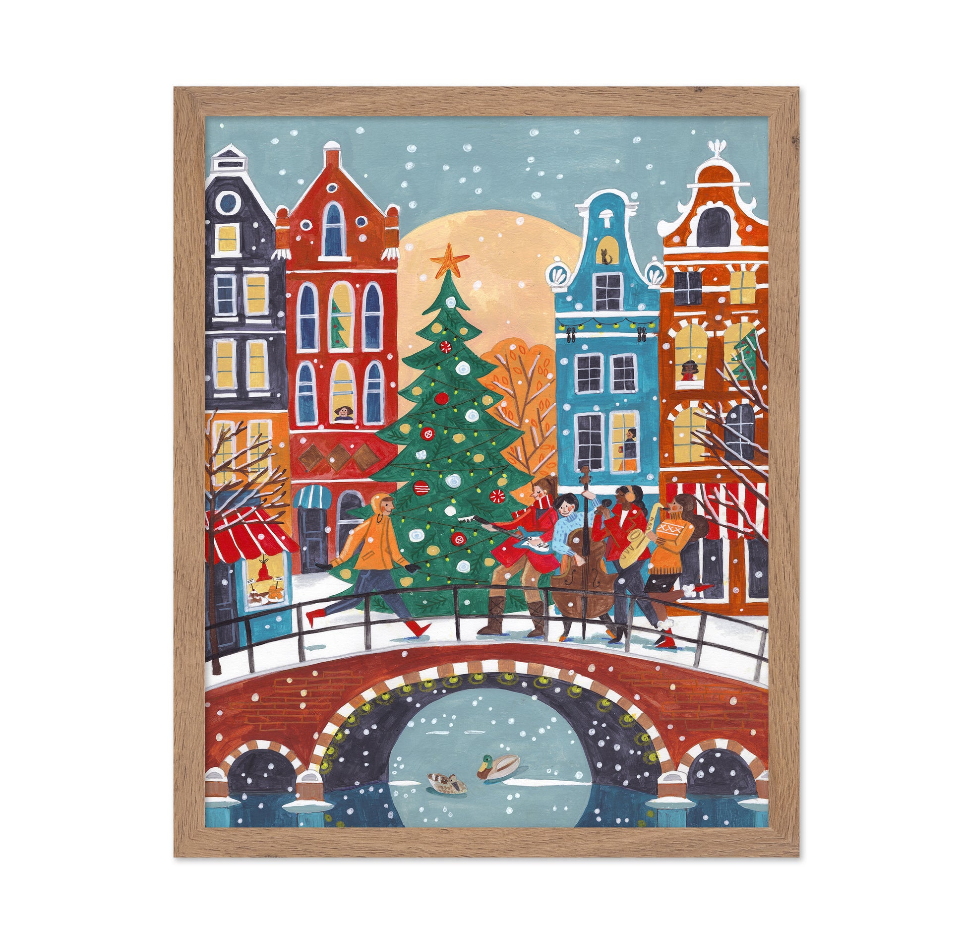 Snowfall In Amsterdam Christmas