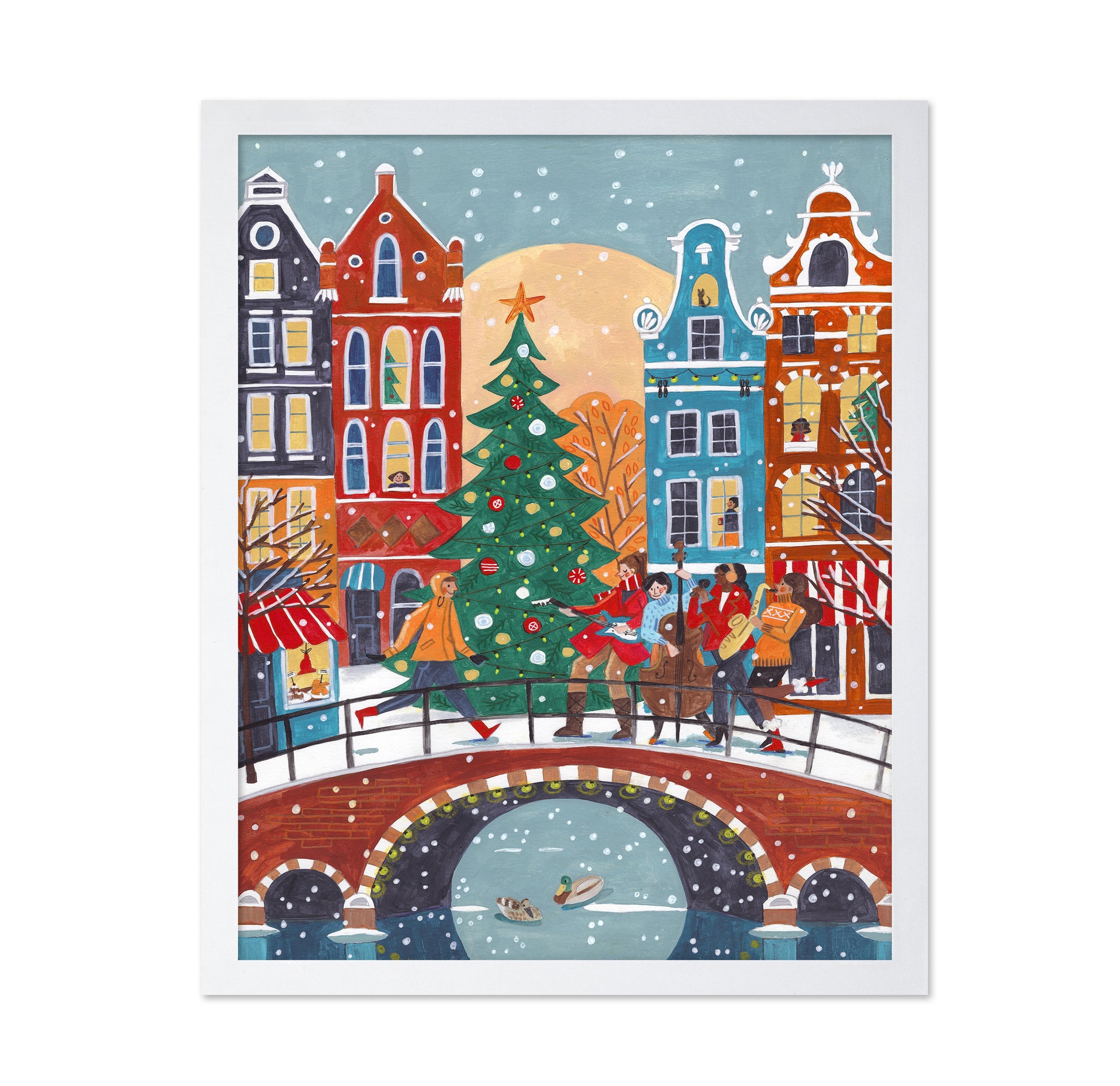Snowfall In Amsterdam Christmas