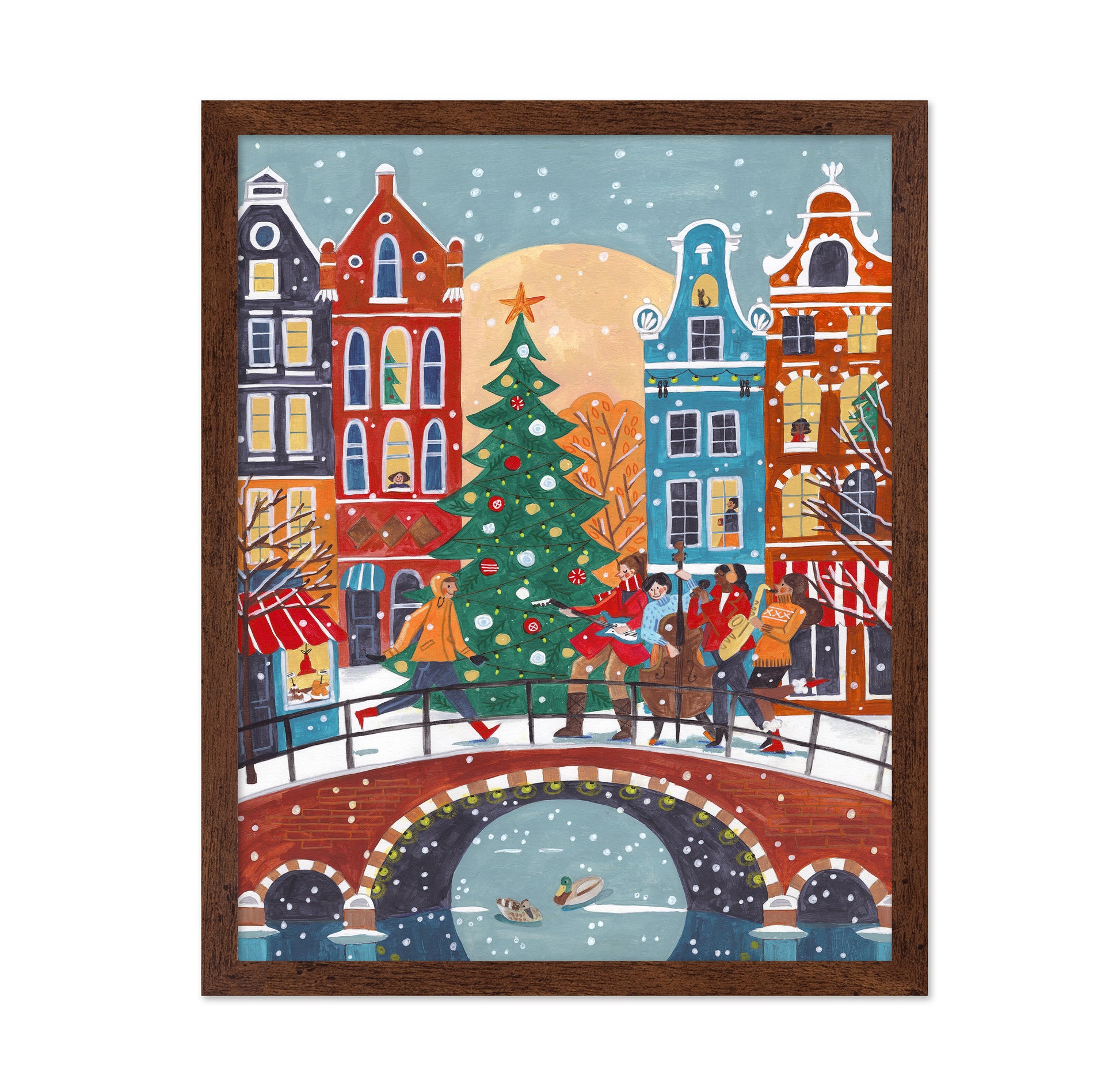 Snowfall In Amsterdam Christmas