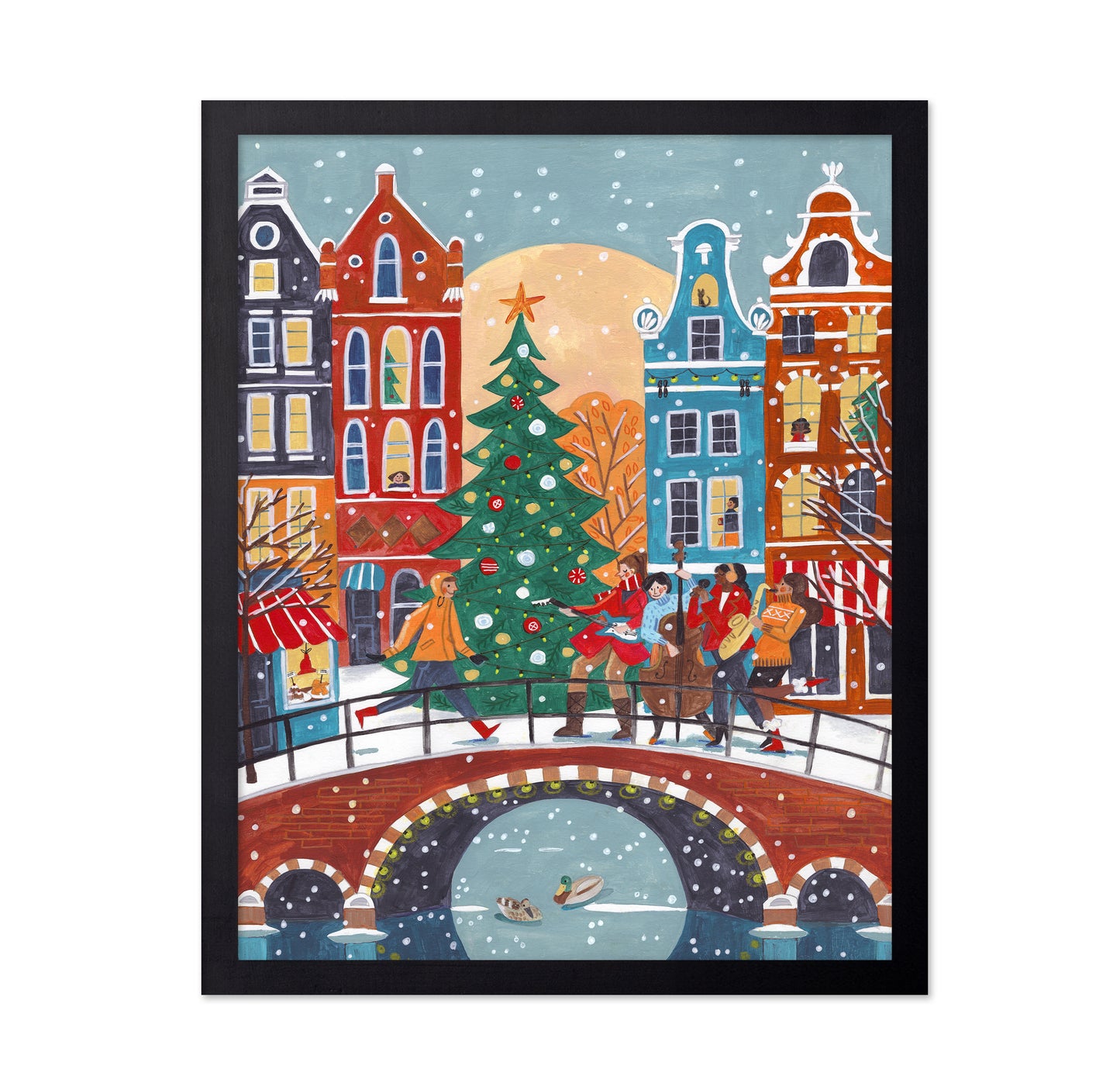 Snowfall In Amsterdam Christmas