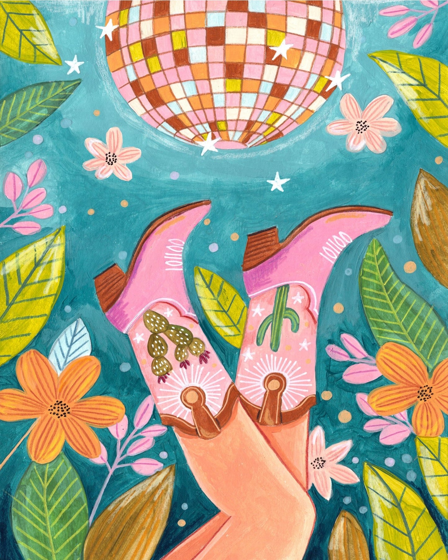 Cowboy Boots And Disco Ball